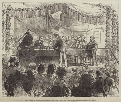The Duke of Edinburgh Presenting the Prizes at the Royal Naval Schools, New-Cross by Sir John Charles Robinson